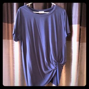 Periwinkle Blue knitted Hi/ Low T-shirt tunic.